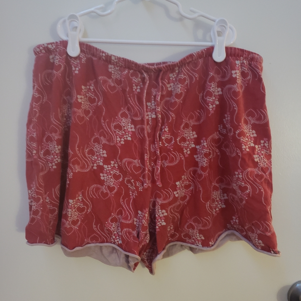 Pink heart shorts, size L
